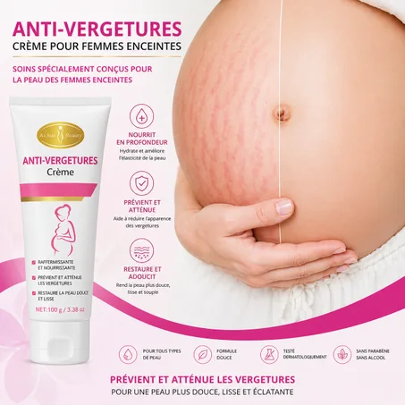 Crème Anti-Vergetures – Peau Lisse Avant & Après Grossesse