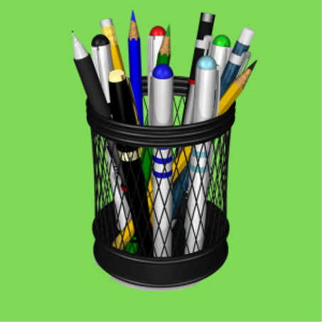 اقلام الرصاص و الحبر - crayons et stylos