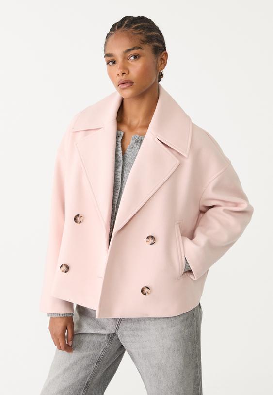 Manteau court croisé