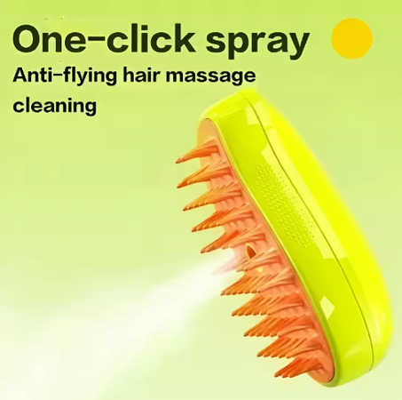 El cepillo de vapor 3 en 1 perfecto para tu mascota: ¡no más pérdida de cabello y limpieza difícil!