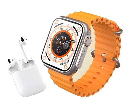 Smart watch Series 8 ultra avec 2 bracelet et Earpods Bluetooth