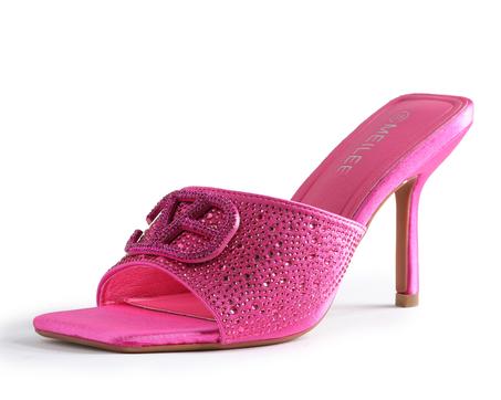 MEILEE -  كعب عالي مفتوح ومرصَّع بالكريستال