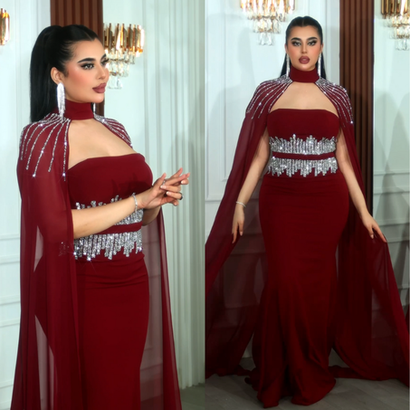 ROBE DE SOIREE MIRA BORDEAUX🇹🇷
