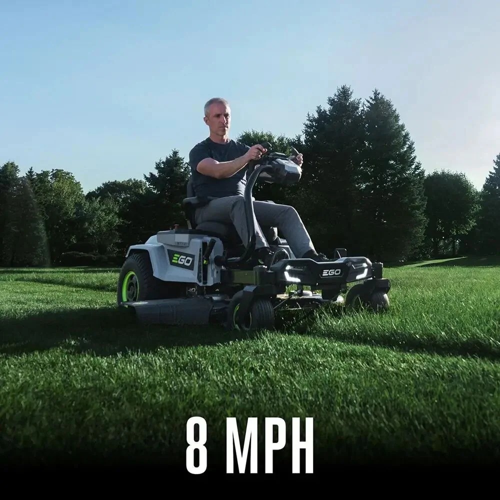 EGO POWER+ 42 Zero Turn Radius Lawn Mower Kit with e-STEER Technology with 4 x 12Ah Batteries & Charger