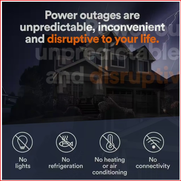22,000 Watt - Dual Fuel Air- Cooled Whole House Home Standby Generator, Smart Home Monitoring