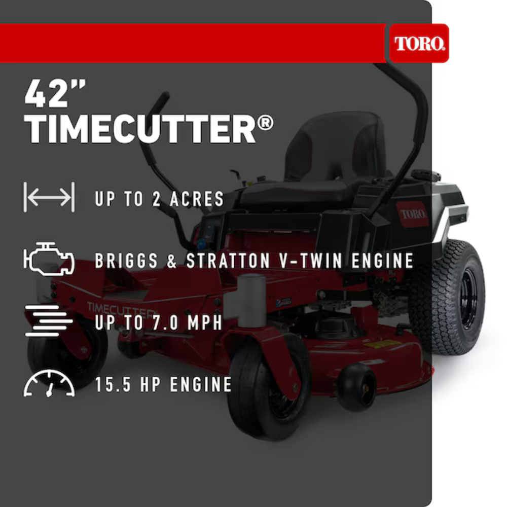 Toro TimeCutter 42-in 15.5 -HP Gas Zero-turn Riding Lawn Mower