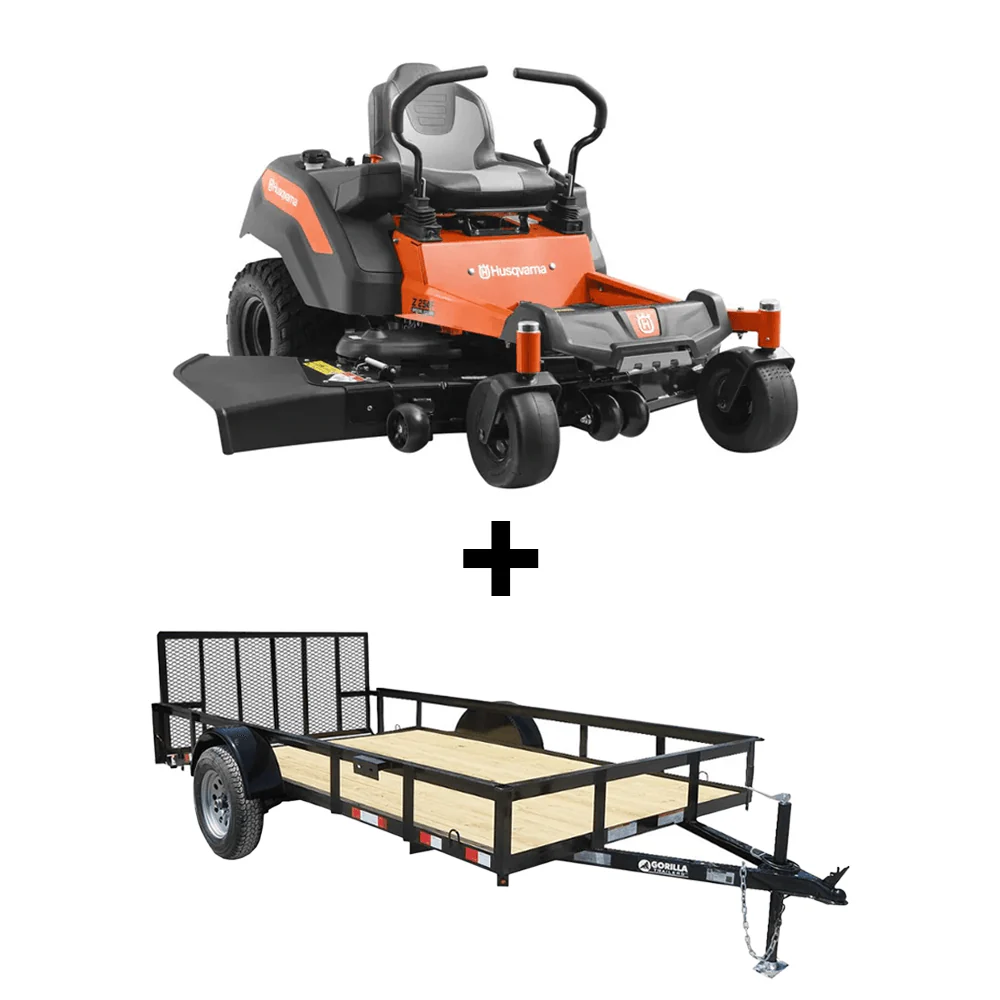 Husqvarna Z254F Special Edition 23HP KAW Zero Turn Mower Util Trailer Bundle