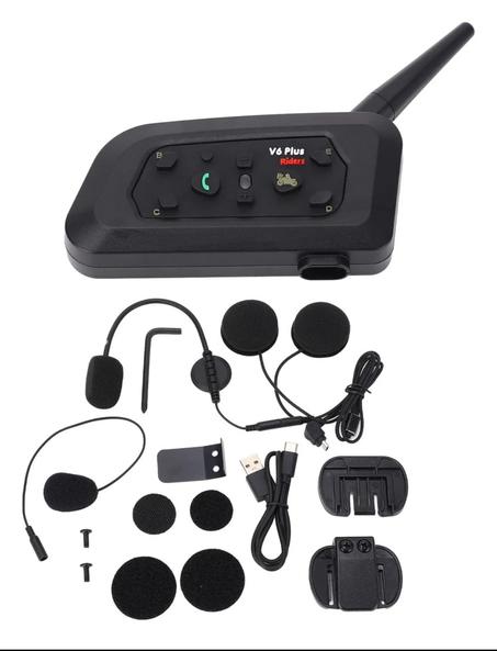 سماعات الكاسك بلوتوث إنتركوم الدراجة النارية  INTERCOM V6 PLUS