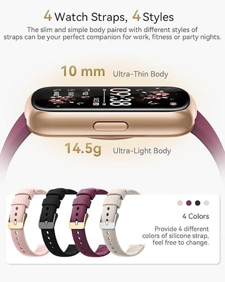 ساعة ذكية لتتبع اللياقة البدنية للنساء مع معدل ضربات القلب/الاكسجين في الدم/مراقب النوم، اكثر من 20 وضع رياضي للنساء/الرجال، ساعة ذكية لتتبع النشاط والخطوات لجوالات اندرويد/iOS