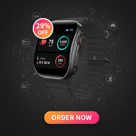 اول ساعه بشاشة منحنية X10 Ultra 3