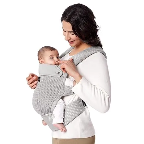 Porte-bébé Momcozy Air Mesh Grey 3-en-1 (3–20 kg) | Ergonomique & Respirant