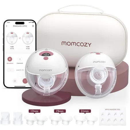 Momcozy M5 Tire-lait Mains Libres avec 4 Tailles  ( Lot de 2)