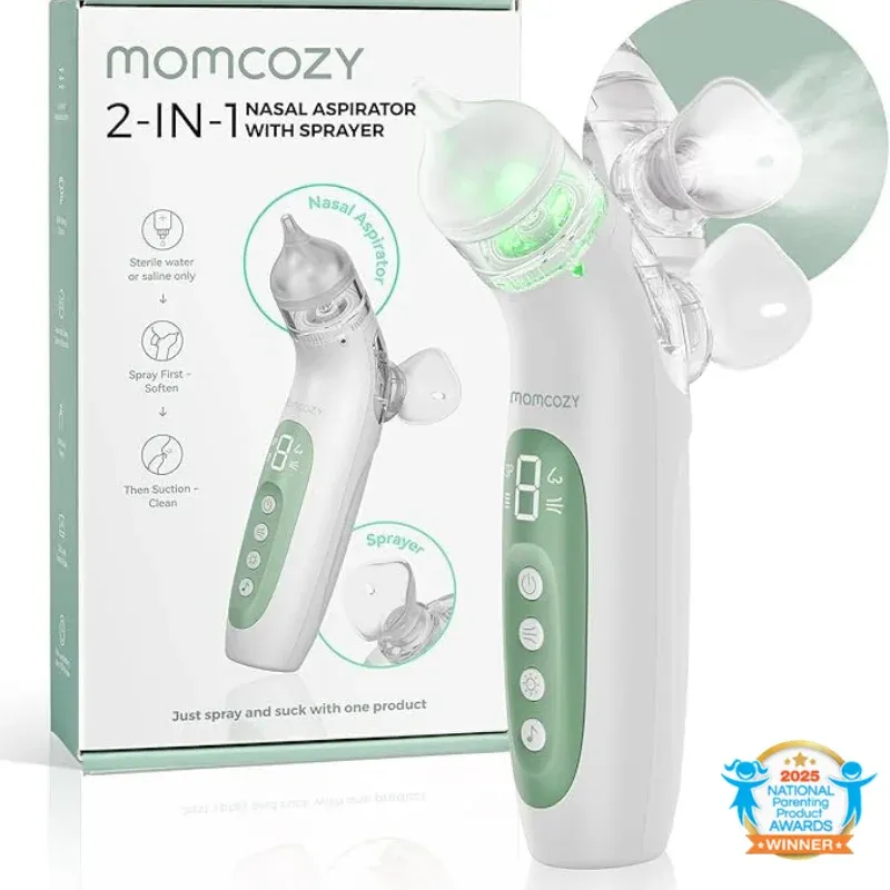 Aspirateur Nasal Bébé 2-en-1 Momcozy avec Spray