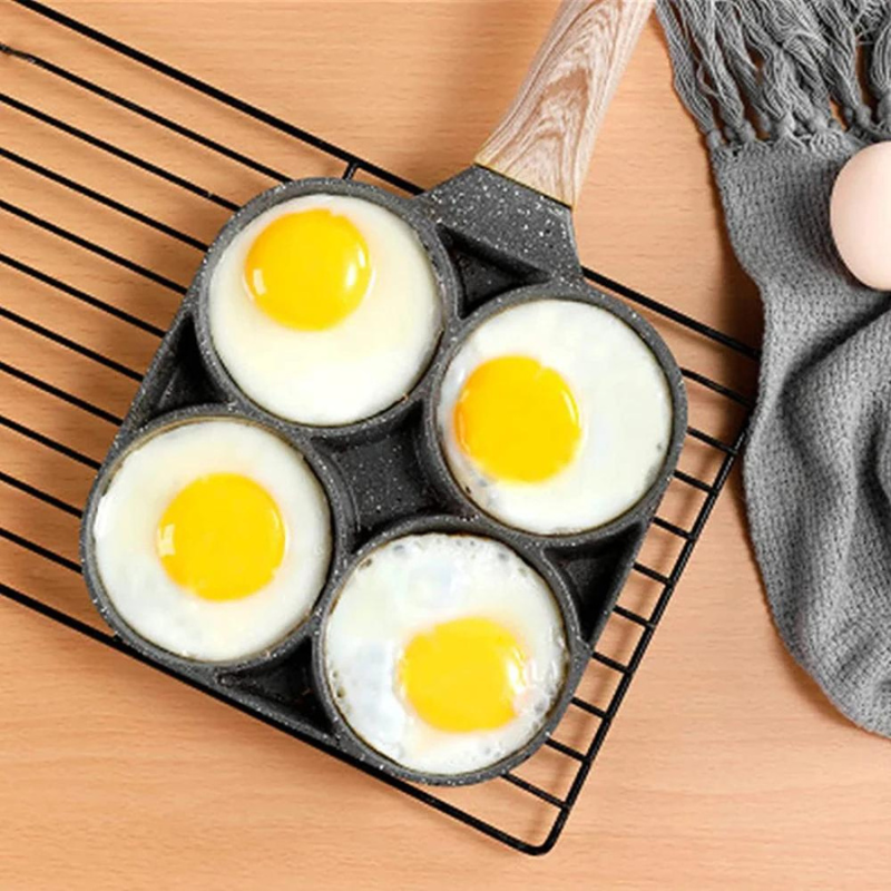 مقلاة للبيض بأربع فتحات، أدوات مطبخ للكريب، مقلاة للفطائر والبانكيك، همبرغر