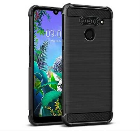 Coque TPU en fibre carbon pour LG Q60 Couleur noir / LG Q 60