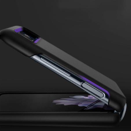 Coque de téléphone à rabat pour samsung galaxy Z Flip 1/ coleur noir / Compatilbe avec Samsung Galaxy Z FLIIP 5G SM-F707