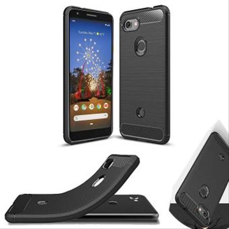 Coque en fibre carbon  pour Google Pixel 3A XL / Pixel 3 a XL Black