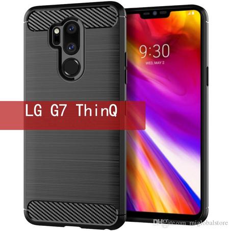 Coque TPU en fibre carbone pour Lg G7 Thinq / Lg G 7 Thinq - Noir