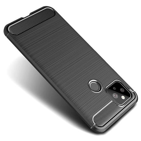 Coque TPU en fibre corbone pour Google Pixel 5A / Google Pixel 5 a - Black