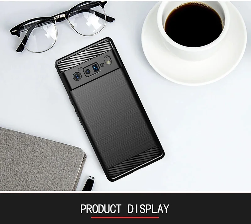 Coque Cruzerlite Pour Google Pixel 6 – Design Fibre De Carbone – TPU Souple Et Antidérapant – Protection Antichoc Et Anti-rayures – Noir