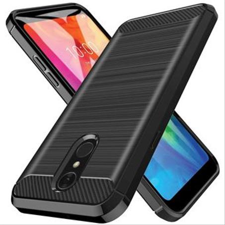Coque TPU en fibre carbone pour LG Q7 Couleur Noir