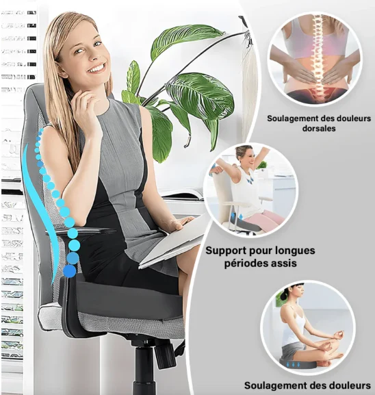 Comfortable Orthopedic Medical Seat Cushion for Car and Chair.