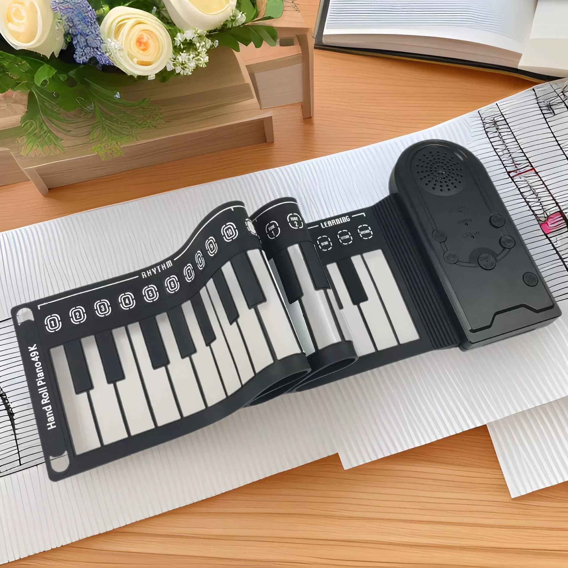🎹 بيانو قابل للّف – (Piano enroulable)