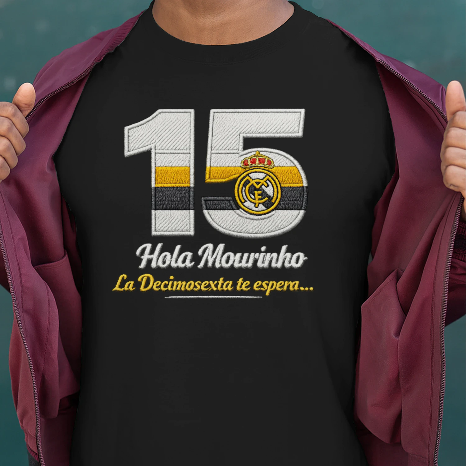 قميص بتصميم ثلاثي الأبعاد 15 لقبا لدوري أبطال أوروبا لنادي القرن ريال مدريد
