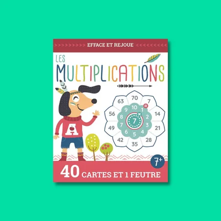 Efface et Rejoue - Les multiplications avec 40 cartes et 1 feutre