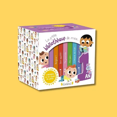 La petite bibliothèque de mes 1 an – Coffret avec 6 livres tout-carton – À partir de 1 an