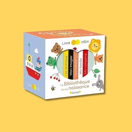 La petite bibliothèque de ma naissance – Coffret 5 albums jeunesse tout-carton – À partir de 6 mois