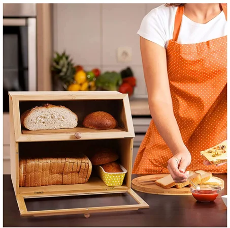 🍞 Boîte à pain en bambou Épure – L’indispensable de la maison marocaine