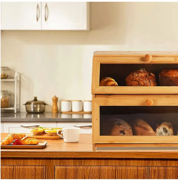 🍞 Boîte à pain en bambou Épure – L’indispensable de la maison marocaine