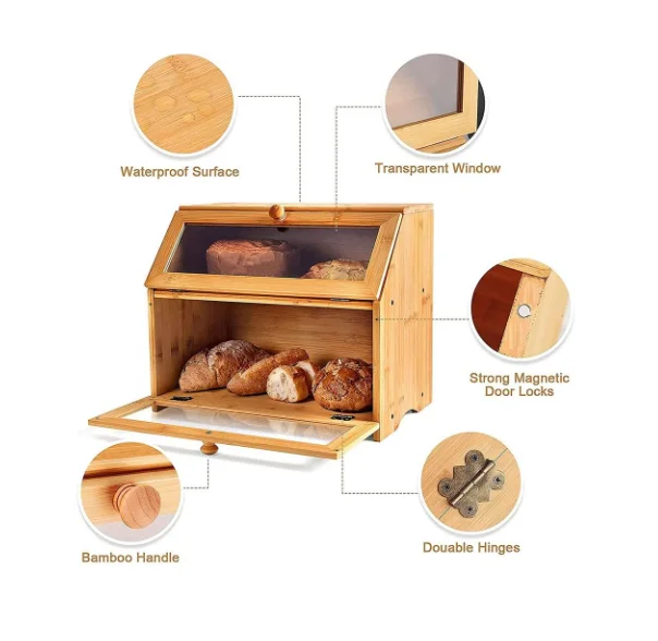 🍞 Boîte à pain en bambou Épure – L’indispensable de la maison marocaine