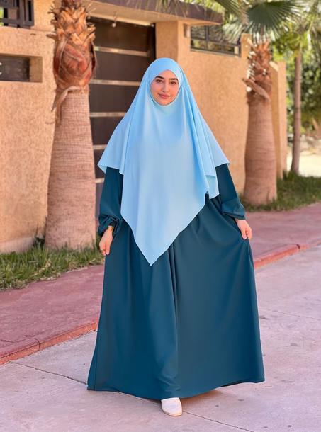 طقم أروى ( أزرق بيترولي مع شيبي تيركوا)