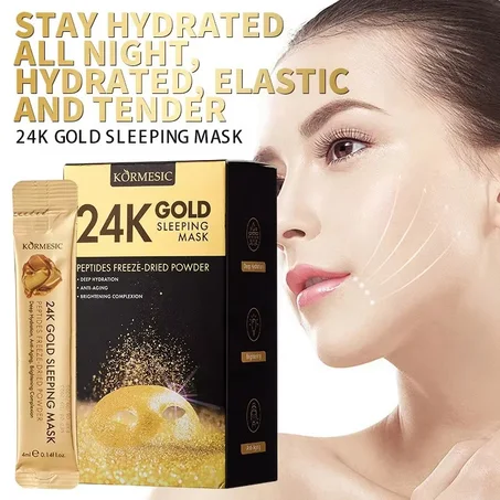 Masque de nuit à l'or 24 carats قناع الوجه الليلي بالذهب عيار 24 قيراطًا