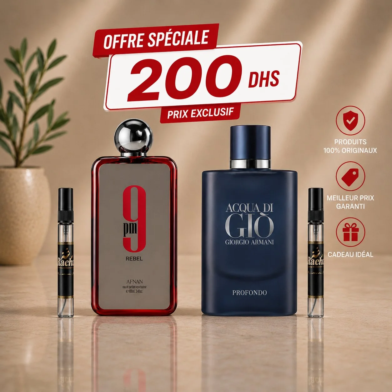 Pack Découverte Homme — 9PM Rebel + Acqua DI Gio Profondo