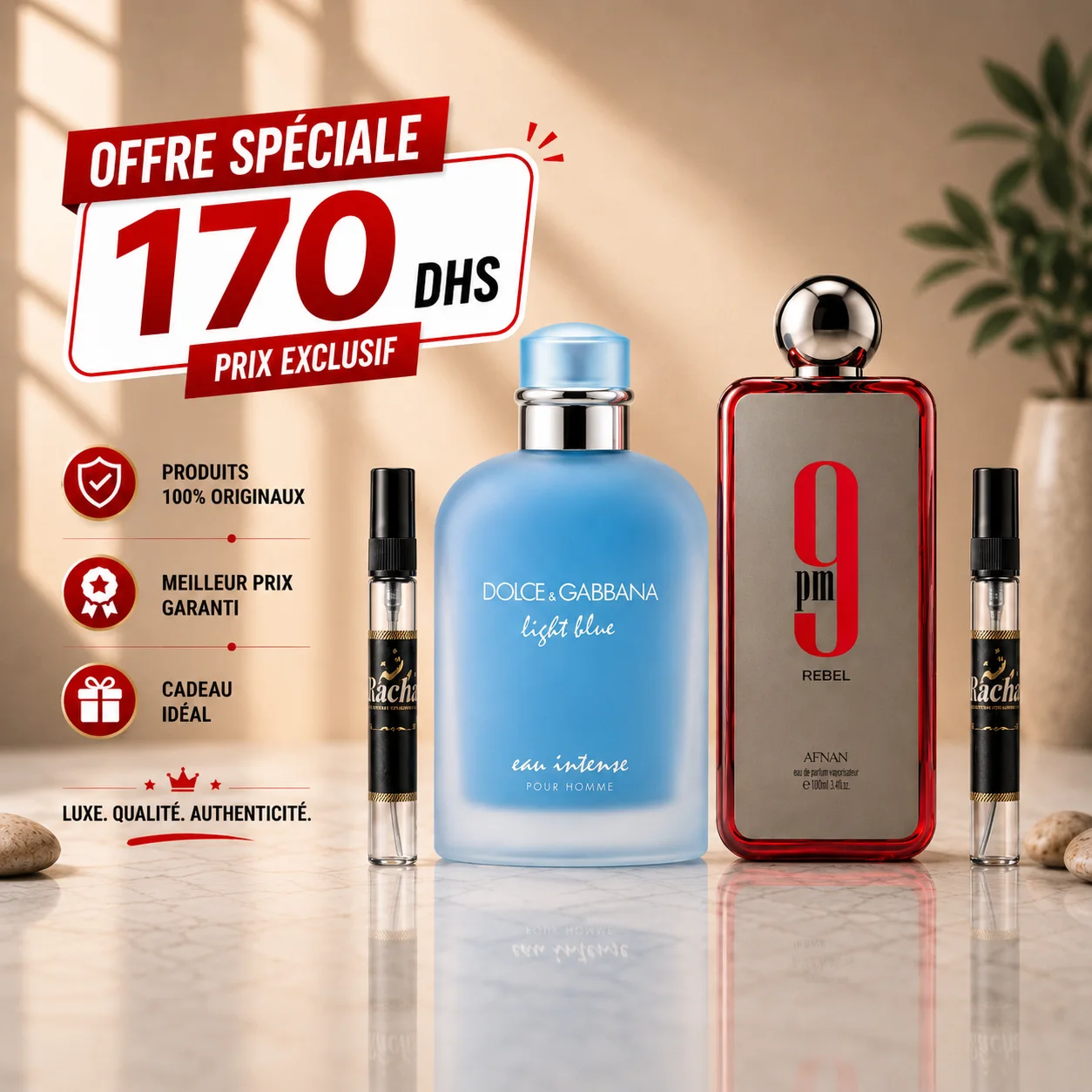 Pack Homme — Light Blue + 9PM