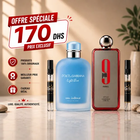Pack Homme — Light Blue + 9PM