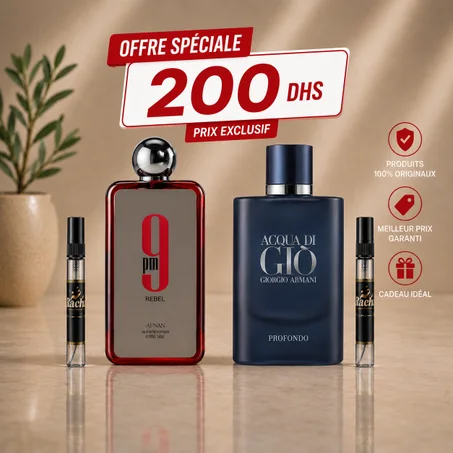 Pack Découverte Homme — 9PM Rebel + Acqua DI Gio Profondo