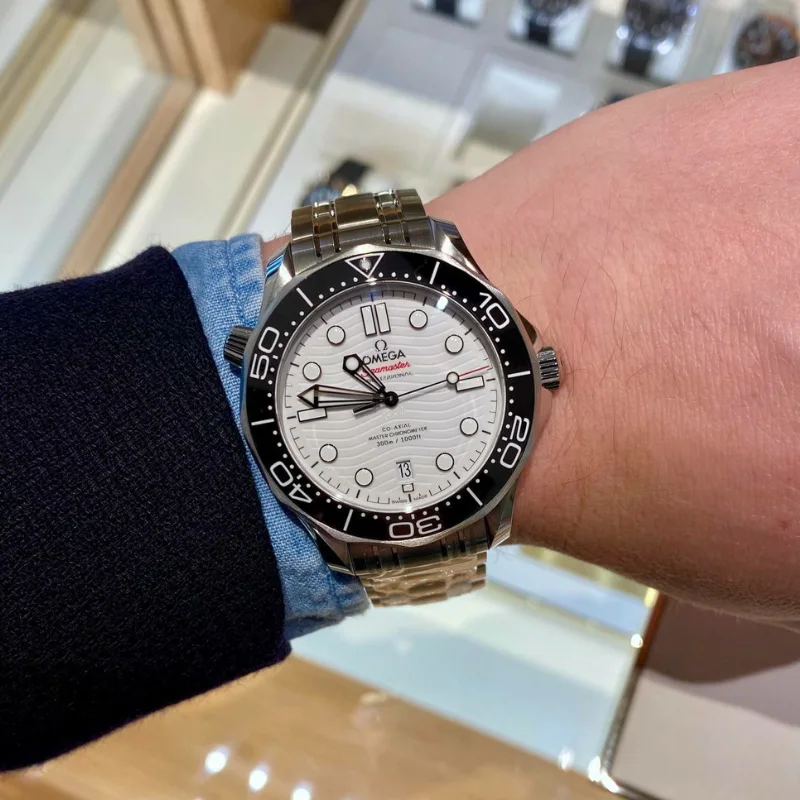 SEAMASTER CO-AXIAL-ARGENT/BLANC
