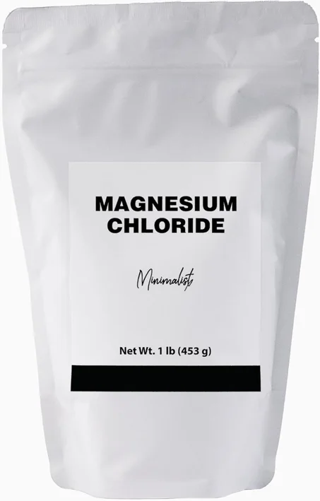 Minimalist Cloruro de magnesio, para relajación y alivio muscular, empaquetado para mayor comodidad en una bolsa resellable