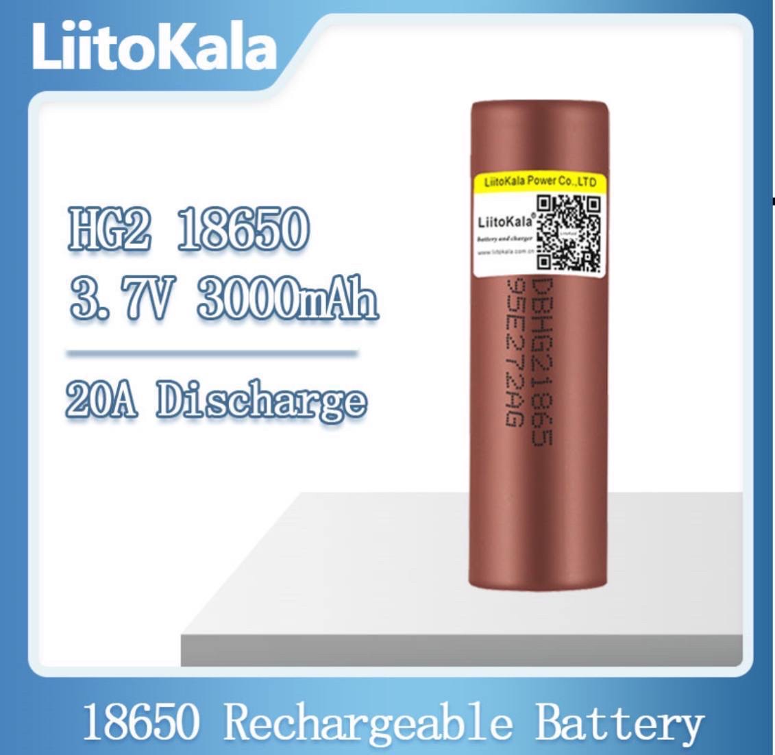 LiitoKala – بطارية قابلة للشحن 18650⚡ سعة قوية: 3200mAh