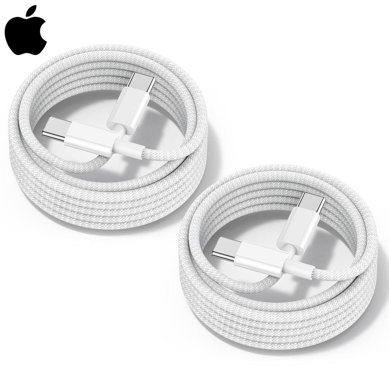 كابل Type-C إلى Type-C بطول 1 متر – نايلون مجدول – شحن سريع لأجهزة iPhone 15 / 16