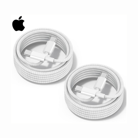 كابل Type-C إلى Type-C بطول 1 متر – نايلون مجدول – شحن سريع لأجهزة iPhone 15 / 16