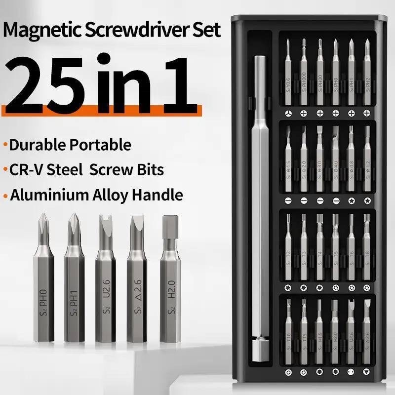 Tournevis 25-en-1 Magnétique – Précision Pro pour Réparations iPhone & Android | مجموعة أدوات إصلاح الهواتف بكافة القياسات
