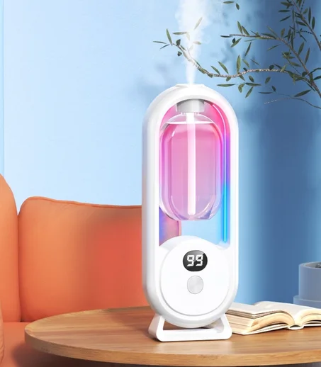 Diffuseur de Parfum Automatique Intelligent avec Écran Digital — Diffuseur d'Huiles Essentielles Rechargeable USB (Maison, Bureau & Hôtel)