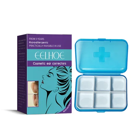 Correcteur d'Oreilles Transparent EELHOE — Patchs Correcteurs Invisibles, Étanche & Adhésif Médical (Boîte de 6)