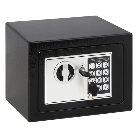 Mini Coffre-Fort Électronique Blindé en Acier SHUAIMA T17E — Serrure Numérique à Code & Clés de Secours (Maison, Bureau & Hôtel)