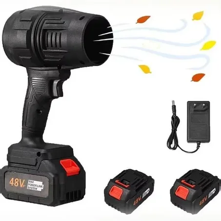 Souffleur / Sécheur Électrique Sans Fil Turbo Jet 21V — 2 Batteries 24V Incluses, Moteur Ultra-Puissant pour Séchage Voiture & Dépoussiérage